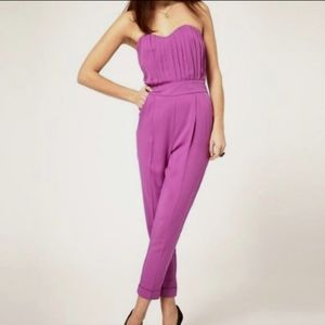 ASOS Berry Purple Bandeau Cropped Jumpsuit